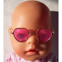 zonnebril roze hartje baby born 43cm