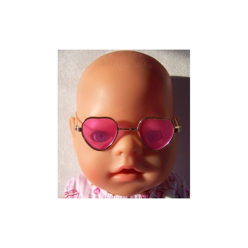zonnebril roze hartje baby born 43cm