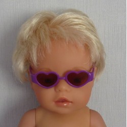 zonnebril paars hartje baby born 43cm