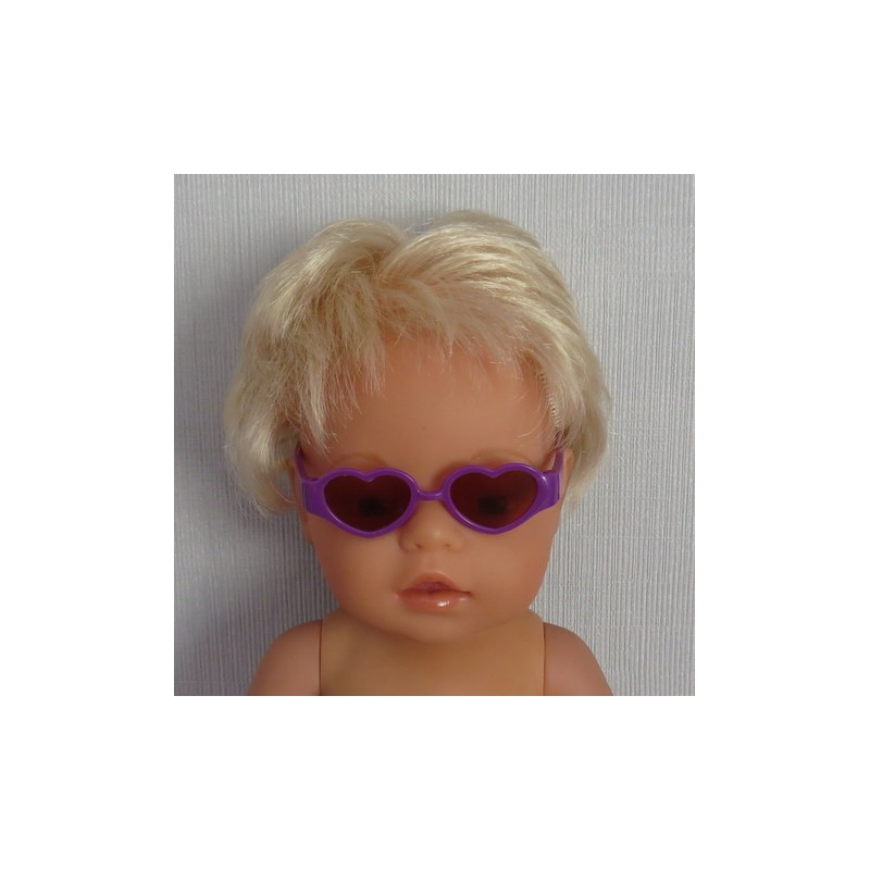 zonnebril paars hartje baby born 43cm