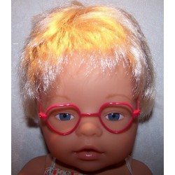 bril rood hartje baby born 43cm