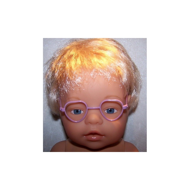 bril lila hartje baby born 43cm
