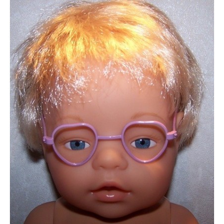 bril lila hartje baby born 43cm