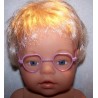 bril lila hartje baby born 43cm