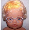 bril blauw hartje baby born 43cm