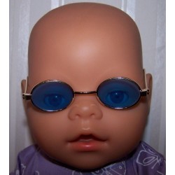 zonnebril blauw rond baby born 43cm