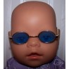 zonnebril blauw rond baby born 43cm