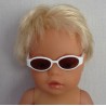 zonnebril wit met zakje baby born 43cm