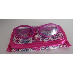 bril hard roze met zakje baby born 43cm