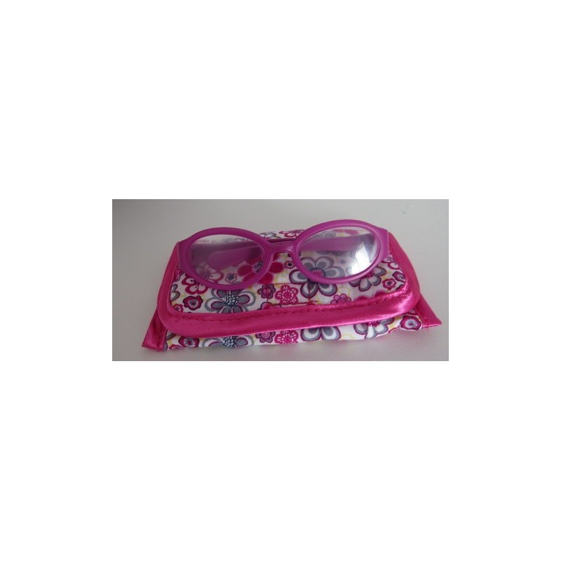 bril hard roze met zakje baby born 43cm