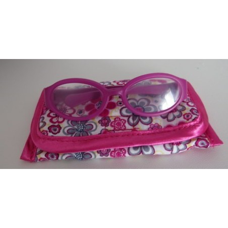 bril hard roze met zakje baby born 43cm