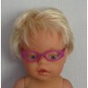 bril hard roze met zakje baby born 43cm