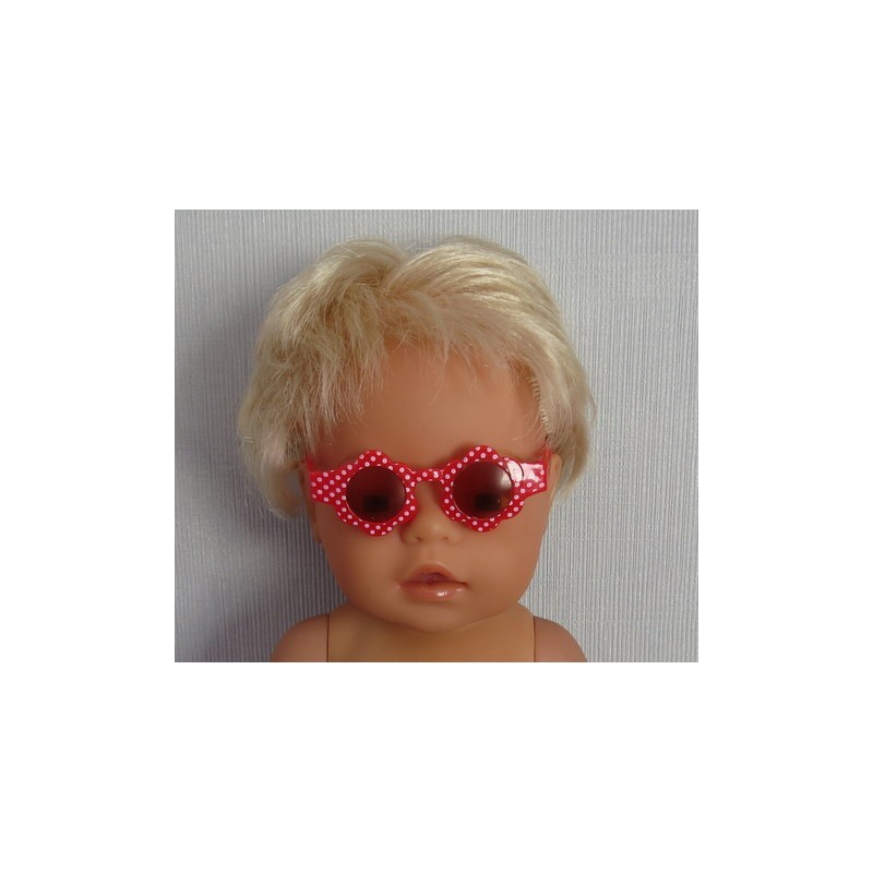 zonnebril rood bloem baby born 43cm