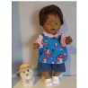 zomer capuchontrui setje blauw paddestoelen baby born 43cm