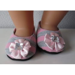ballerina's grijs met roze baby born 43cm