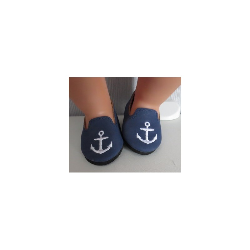 schoentjes blauw met anker baby born 43cm