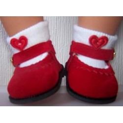 schoentjes rood baby born 43cm