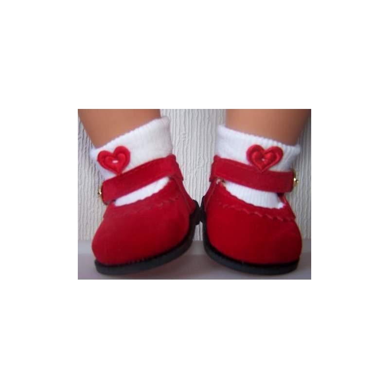 schoentjes rood baby born 43cm