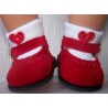 schoentjes rood baby born 43cm