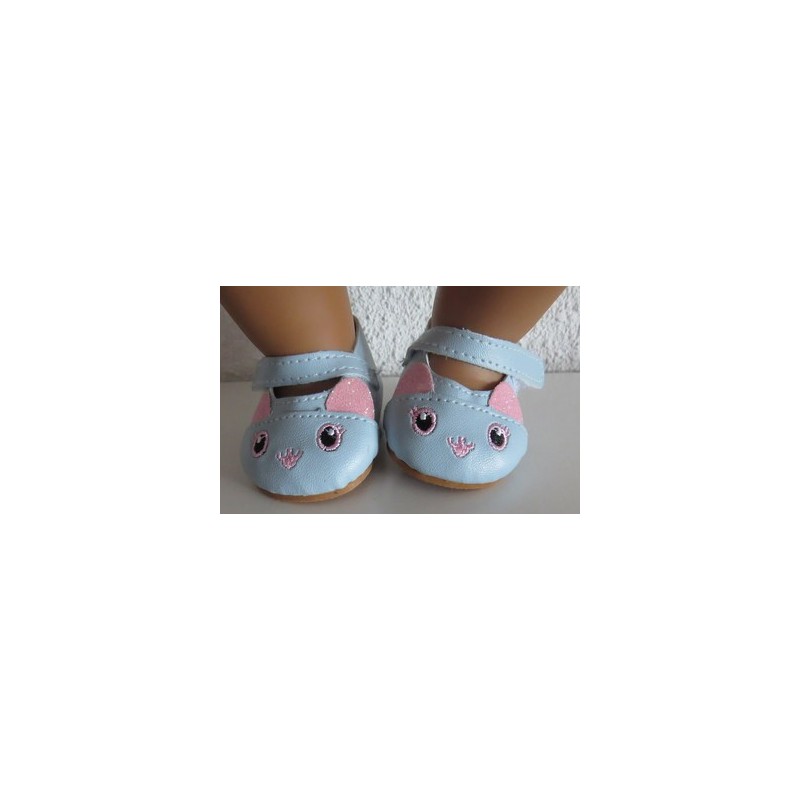 schoentjes kat blauw baby born 43cm