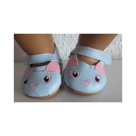 schoentjes kat blauw baby born 43cm