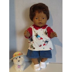 zomer capuchontrui setje kabouters baby born 43cm
