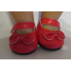 schoentjes rood met strikje baby born 43cm