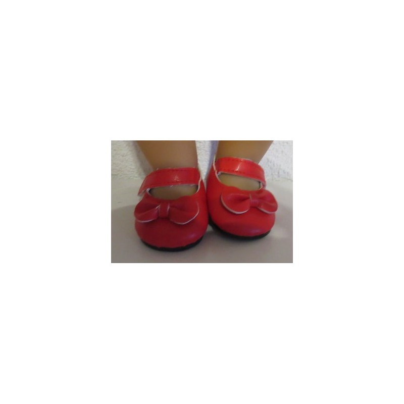 schoentjes rood met strikje baby born 43cm