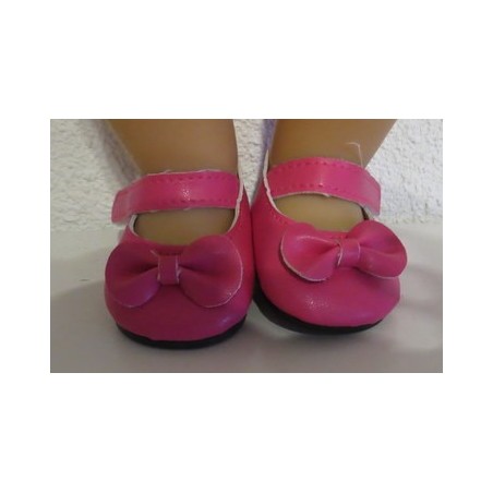 schoentjes hard roze met strikje baby born 43cm