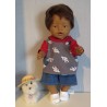 zomer capuchontrui setje grijs auto's baby born 43cm
