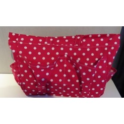 verzorgingstas hard roze polka dots