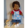 zomer capuchontrui setje blauw trein baby born 43cm