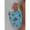 tasje blauw met bloemen
