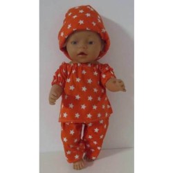boot setje oranje sterren baby born 43cm