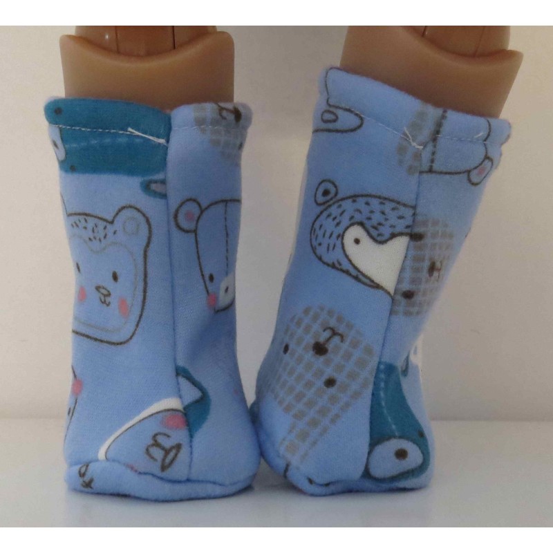stoffen laarzen blauw beren baby born 43cm