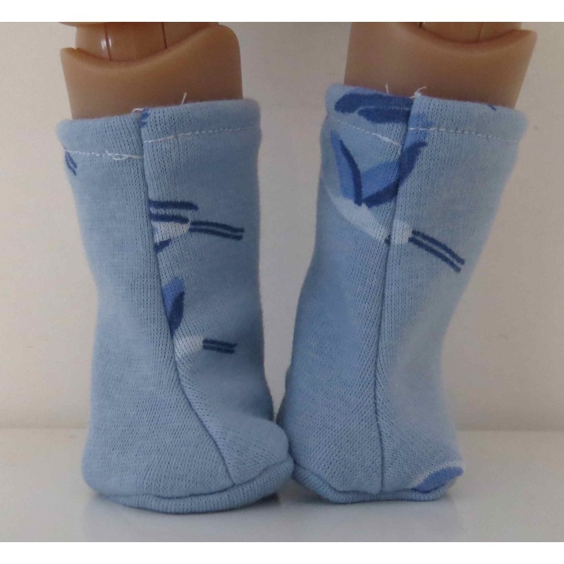 stoffen laarzen blauw vogels baby born 43cm