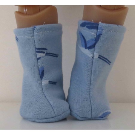 stoffen laarzen blauw vogels baby born 43cm