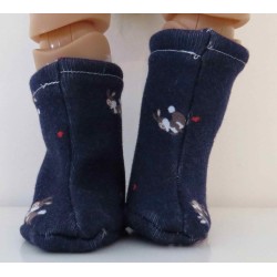 stoffen laarzen blauw konijnen baby born 43cm