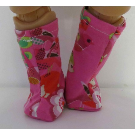 stoffen laarzen roze egels baby born 43cm