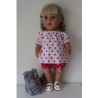 boot setje rood polka dots baby born 43cm