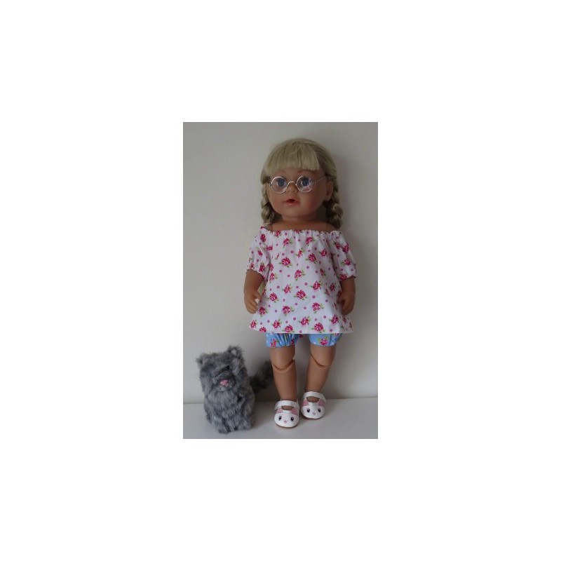 boot setje roosjes  baby born 43cm