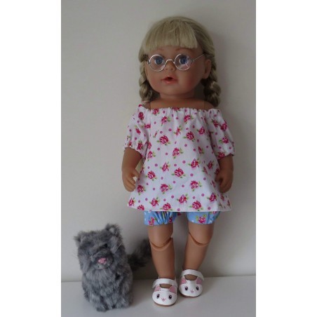 boot setje roosjes  baby born 43cm