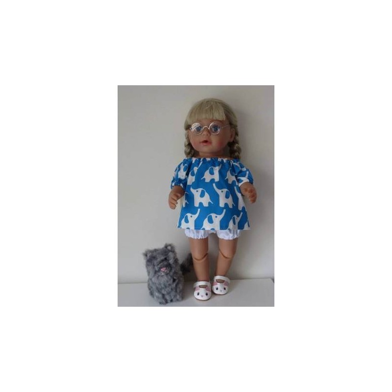 boot setje blauw olifanten  baby born 43cm