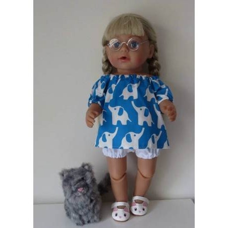 boot setje blauw olifanten  baby born 43cm