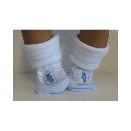 sokjes blauw met beertje baby born 43cm