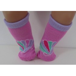 sokjes roze met zeeschelpen baby born 43cm