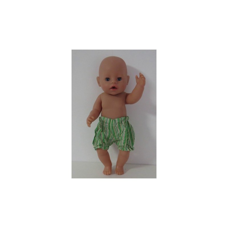 korte pofbroek groen baby born 43cm