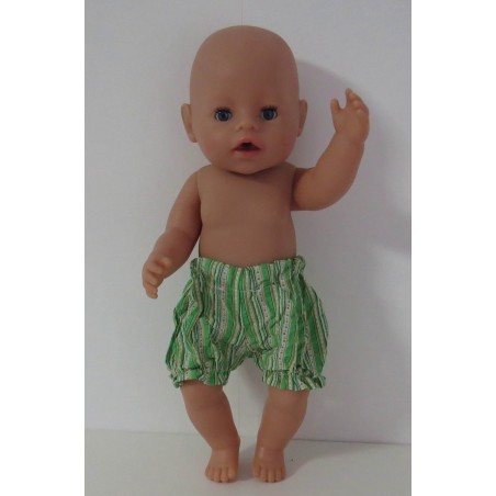 korte pofbroek groen baby born 43cm
