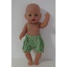 korte pofbroek groen baby born 43cm