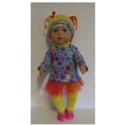 tutu rok setje blauw baby born 43cm